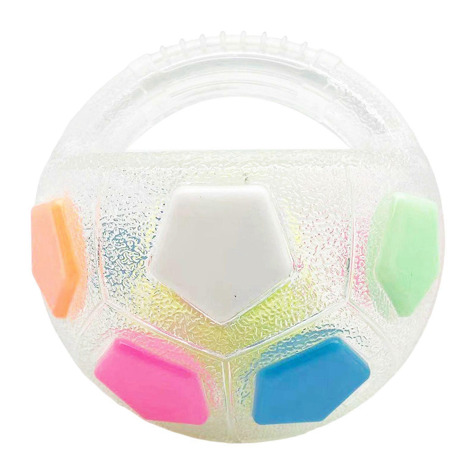 Dog Calming Ball Interactive Football Design Dog Toy Pets Toss And Fetch Toy with Squeaker Treat Dispensing for Small Medium Large Dogs