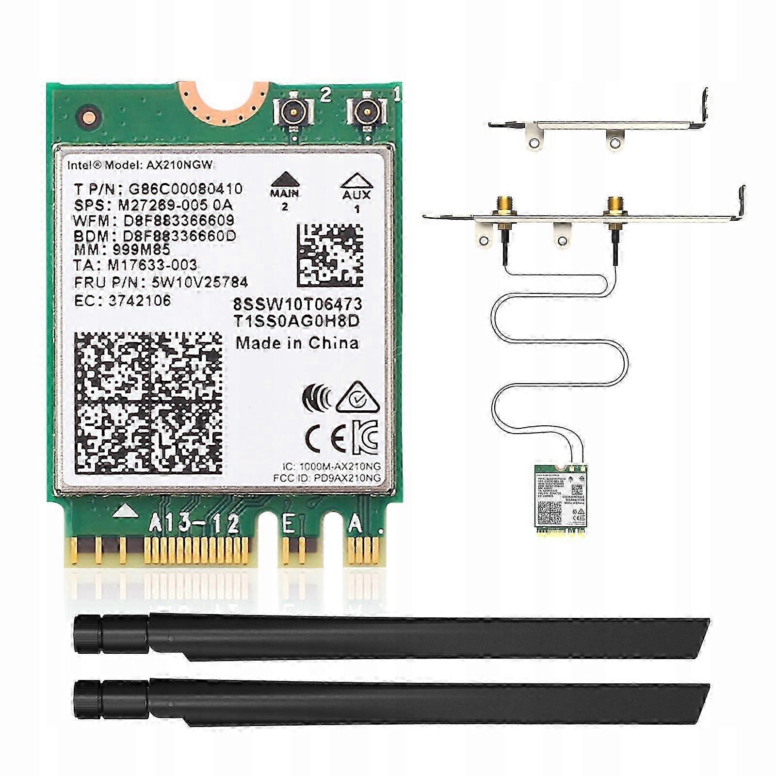 Network Card For Laptop Intel Wifi 6 6e Ax210 Bluetooth 5.3 5374mbps M.2