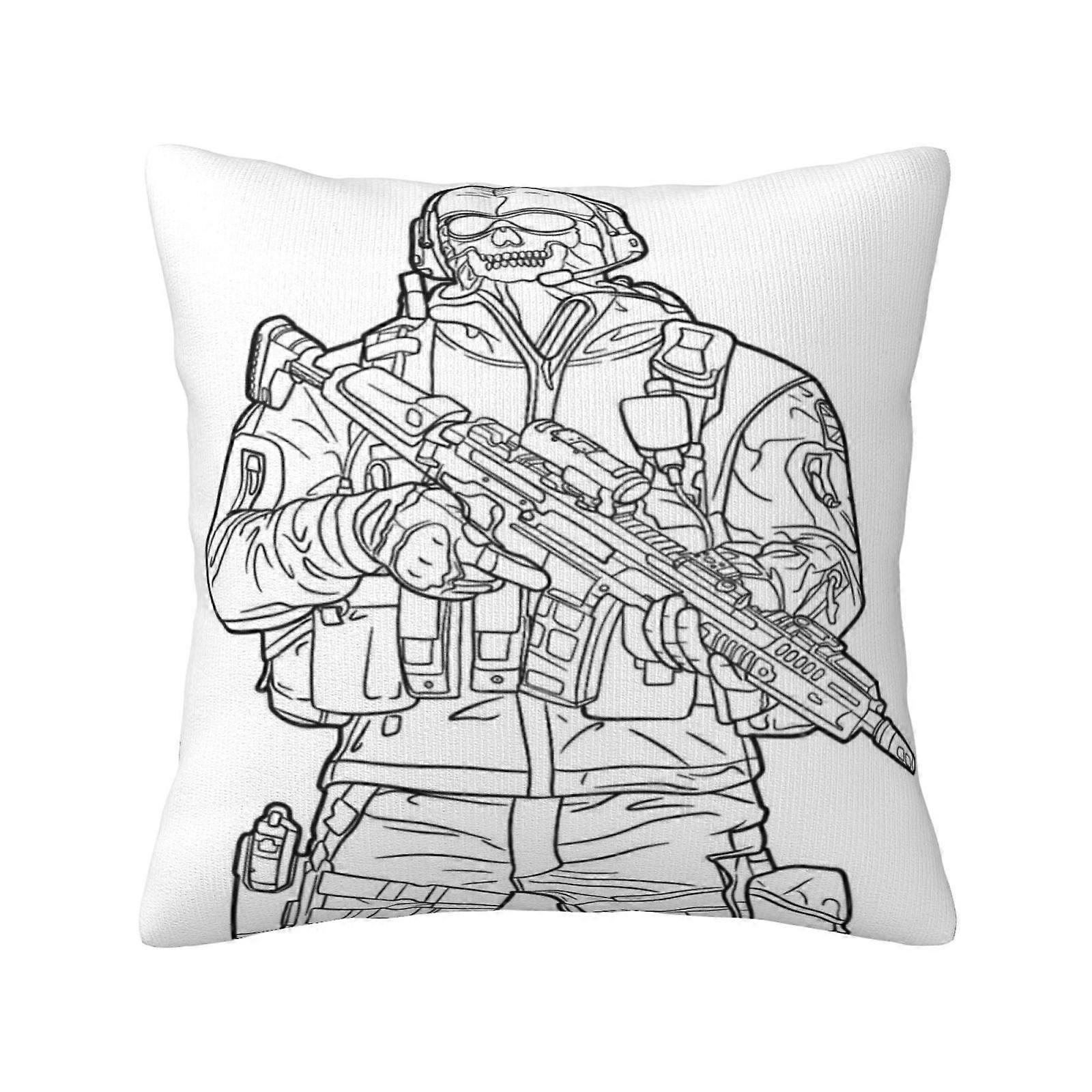 c2482 Call of Duty kuddfodral Kasta kuddfodral Mjuk polyester sofffodral för stol soffa sovrum vardagsrum heminredning yui2482