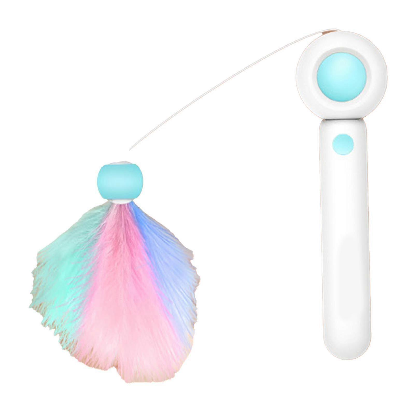 Retractable Cat Wand Attract Attention Cat Teaser Wand Toy Cat Interactive Toy for Exercise