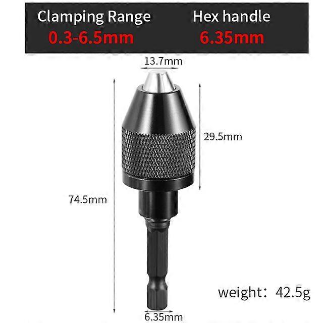 Drill Chuck Keyless Screwdriver Impact Driver Adaptor Electric Micro Motor Clamp Mini Chuck Fixture Hex Shank Drill Bits Adapter