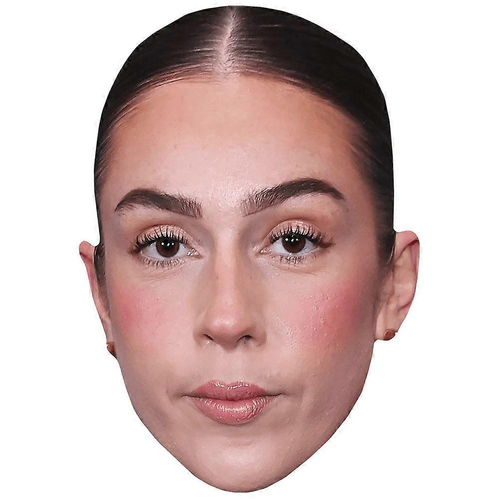 Holly Aitchison (con el pelo recogido). Cabezón. Máscara descomunal.