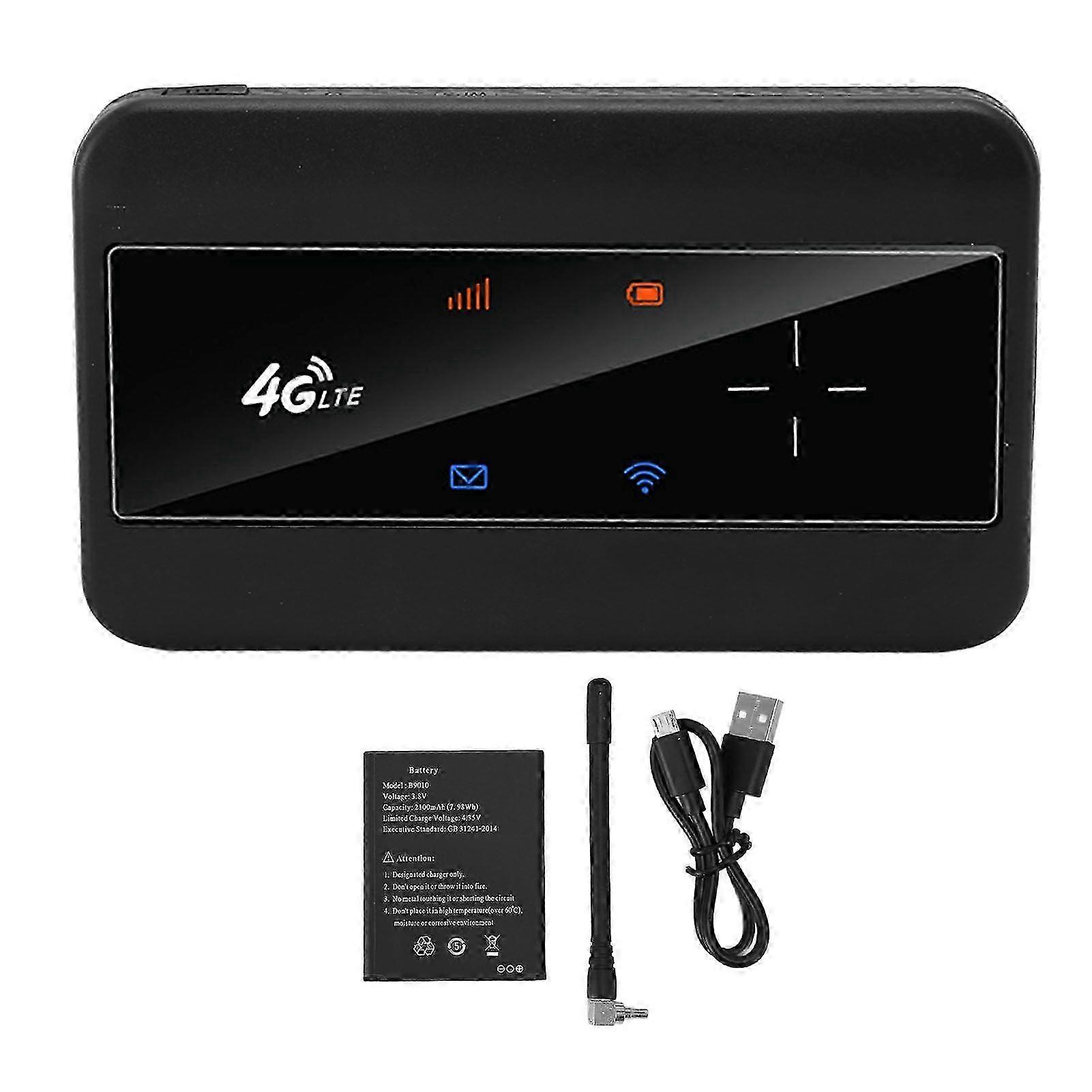 4G LTE MIFI Router with Antenna 10 Users Sharing 150MBPS Plug in Card Mobile WiFi Hotspot Wireless Network Router for Europe Asia Black