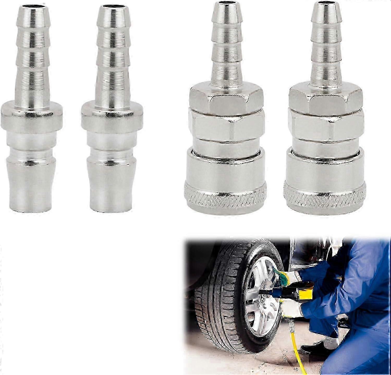 Quick-Connect Air Pneumatic Compressor Kit Featuring 8mm Nozzle Tip and Male Hose Connector Edition 1107