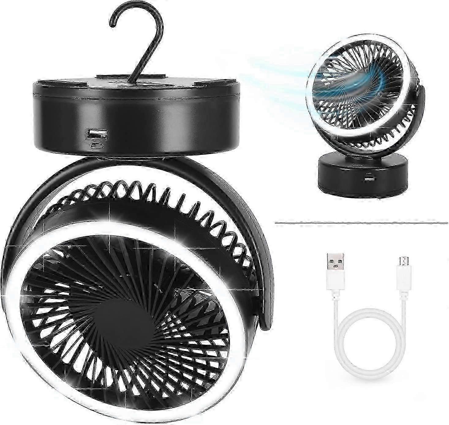 USB Fan with Rechargeable Battery for Camping