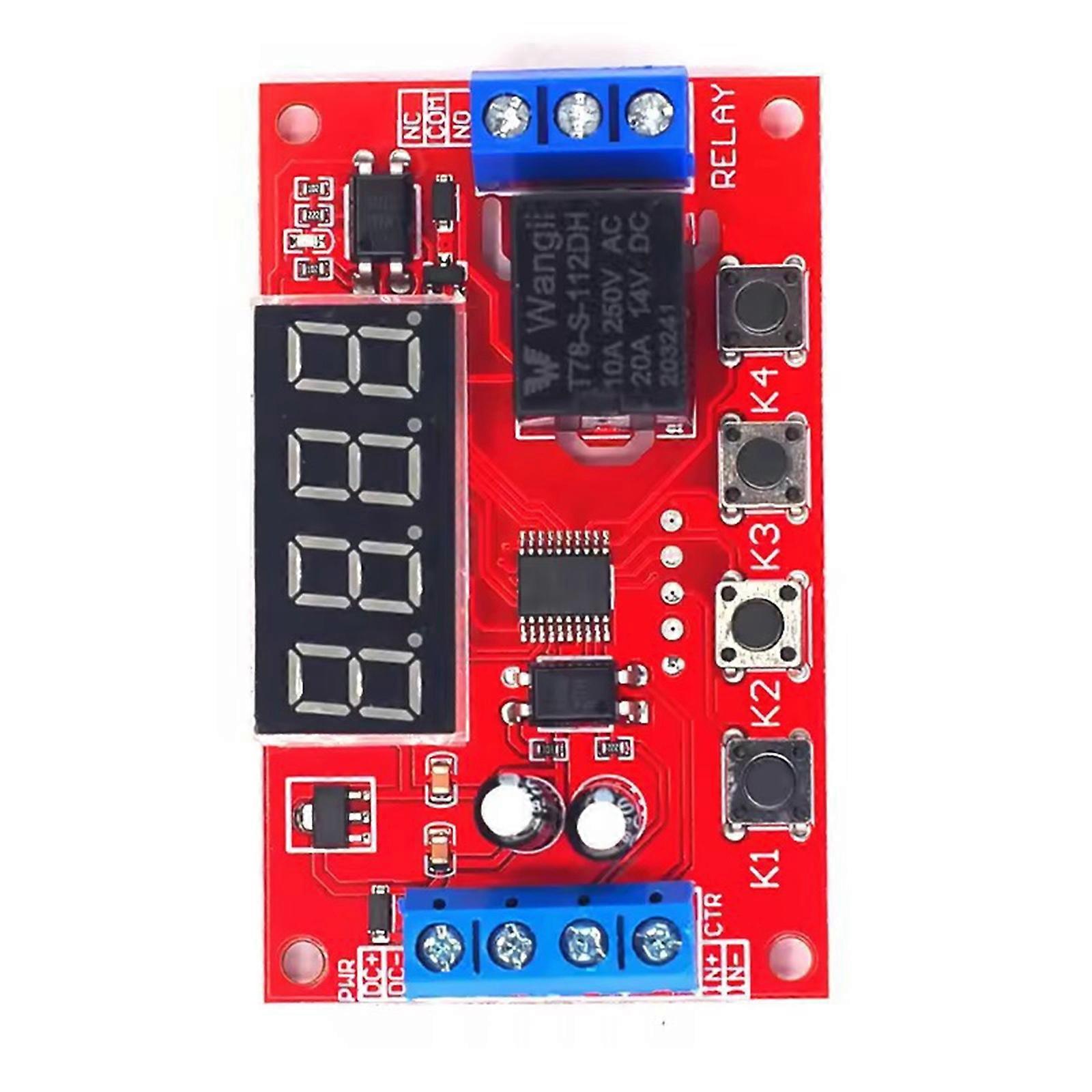 Programmable Timer Delay Relays Module Timing Delay DC5V/12V/24V Support Automation Controller Cycle Timing Control Multicolor