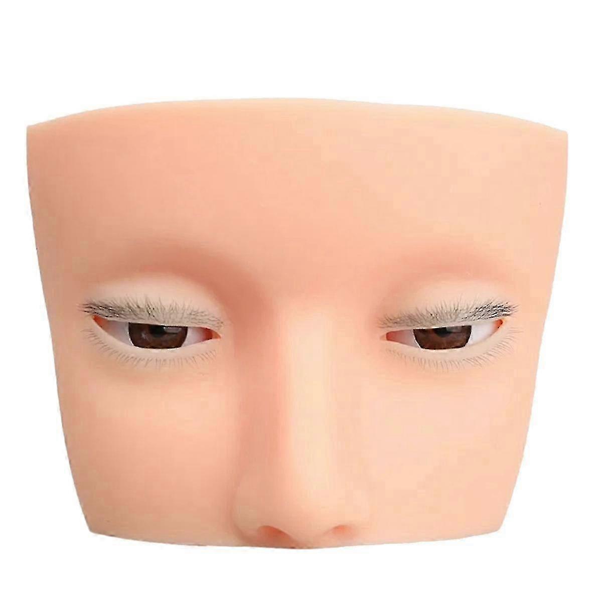 New Realistic 4-Layer Silicone Mannequin Head for Eyelash Extension Practice with Open Eyes
