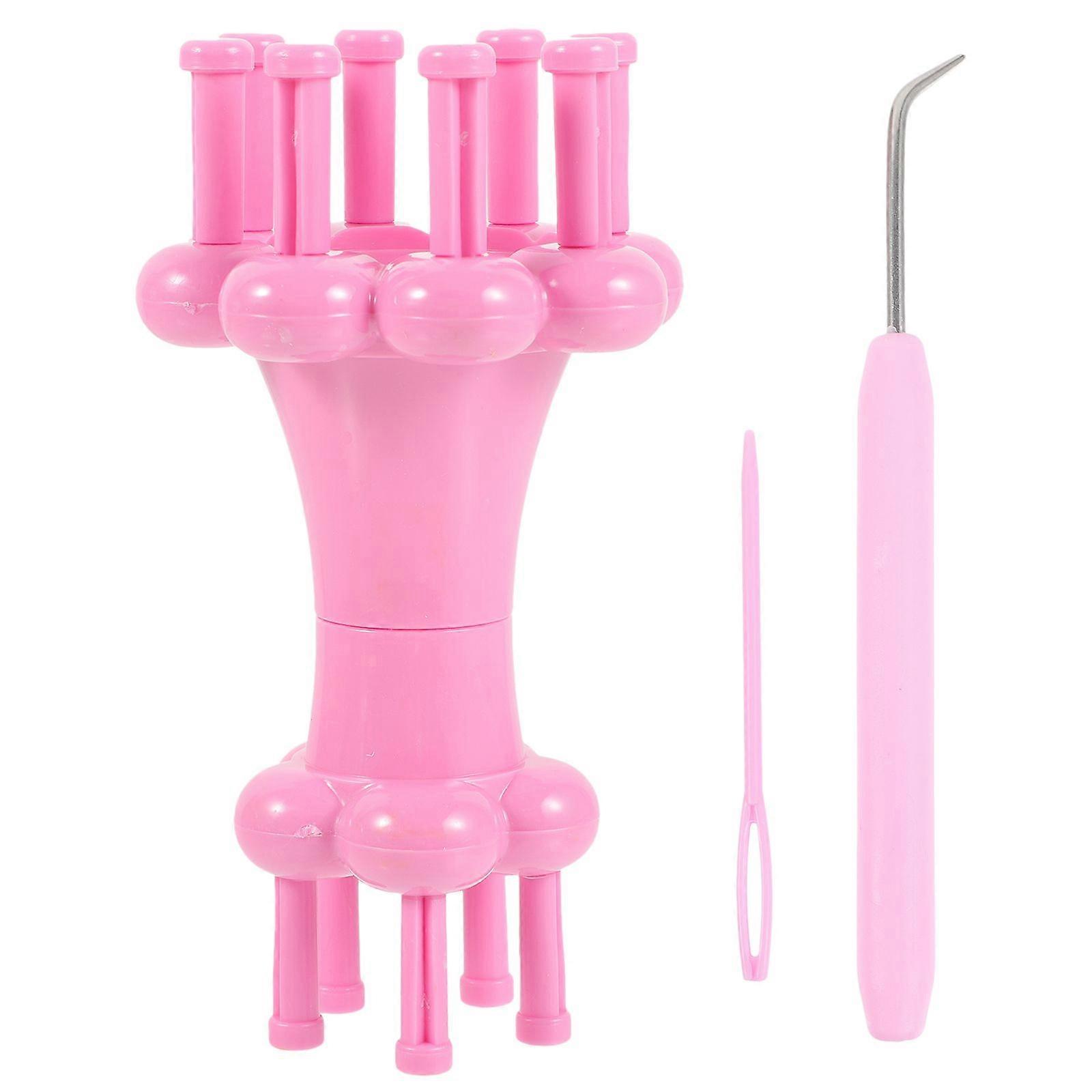 1 Set Double End Rope Braiding Machine Winding Rope Device Flower Knitting Set Weaving Tools Rosy