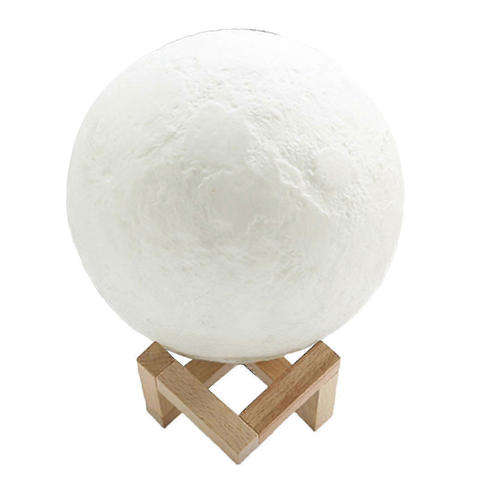 8cm Moon Shape LED Night Light with Touch Control - 3 Color Options for Bedside & Valentines Gift with Wooden Stand.​​​​​​