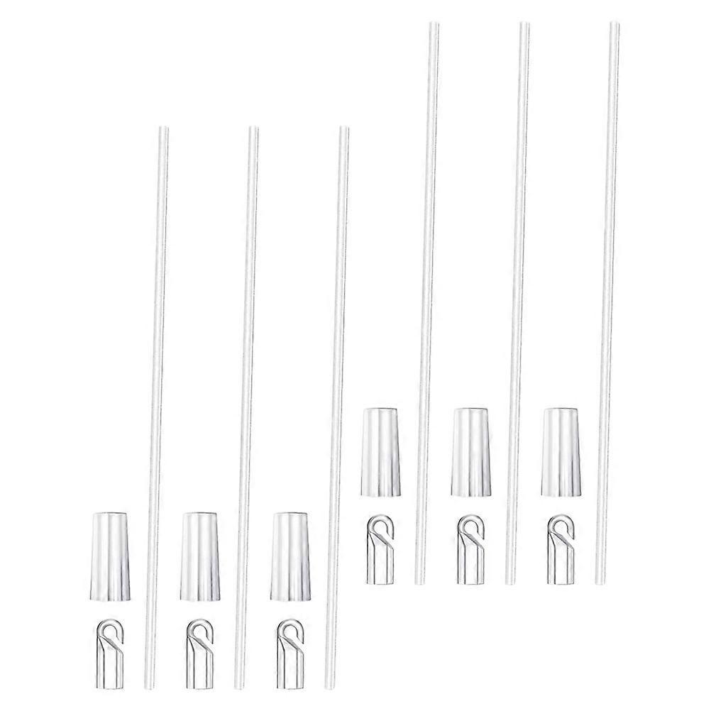 6Pcs Blind Wand Replacement Clear Plastic Tilt Rod with Hook for Curtains