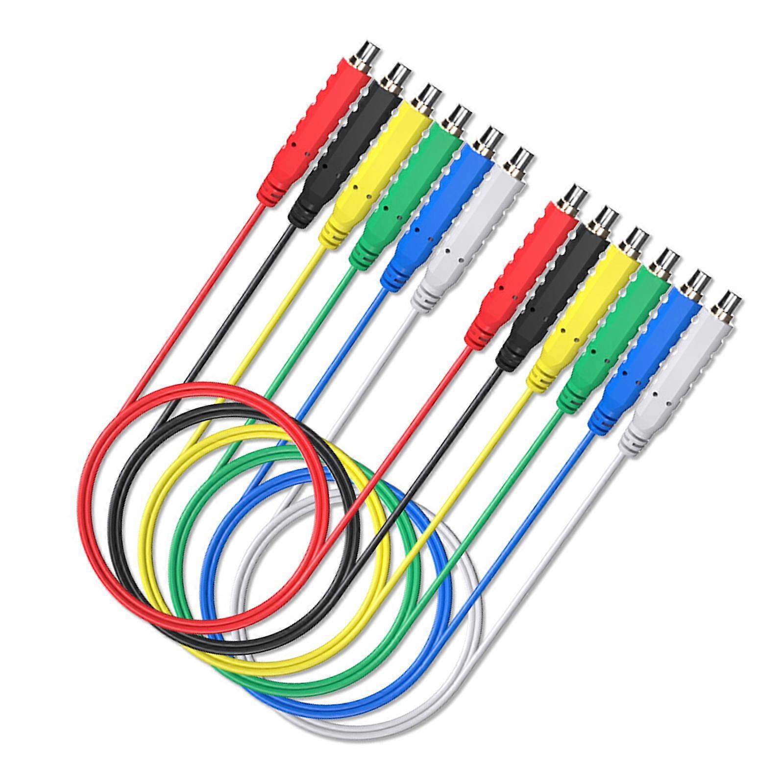Magnetic Test Leads 100cm 5A 30A High Flexibility Professional Technicians 6pcs Test Cable Line Jumper Wire Multicolor