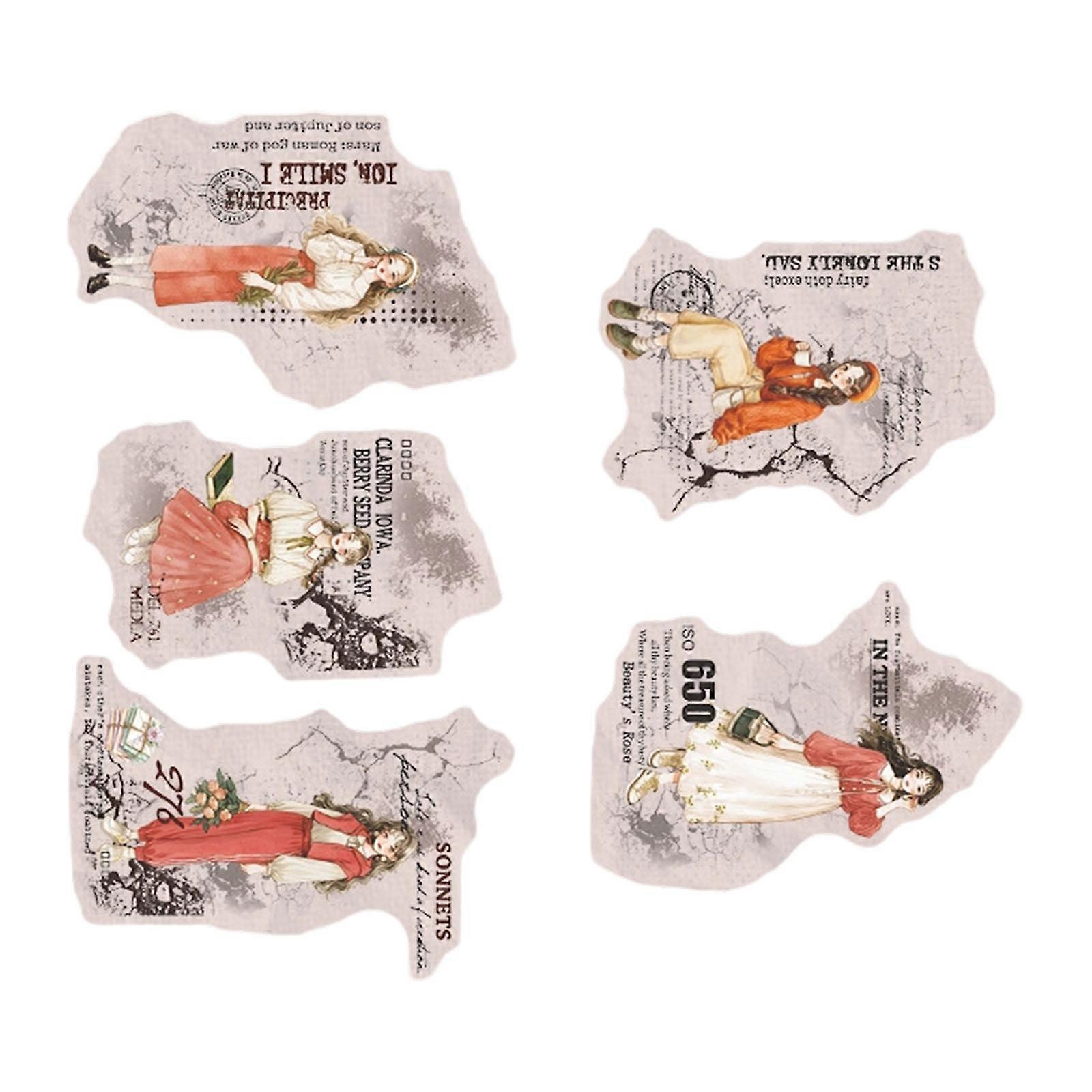 Elegant Packaging Old Sticker Pack 30PCS Collection Art Materials For Creative Journaling Craft Projects Multicolor