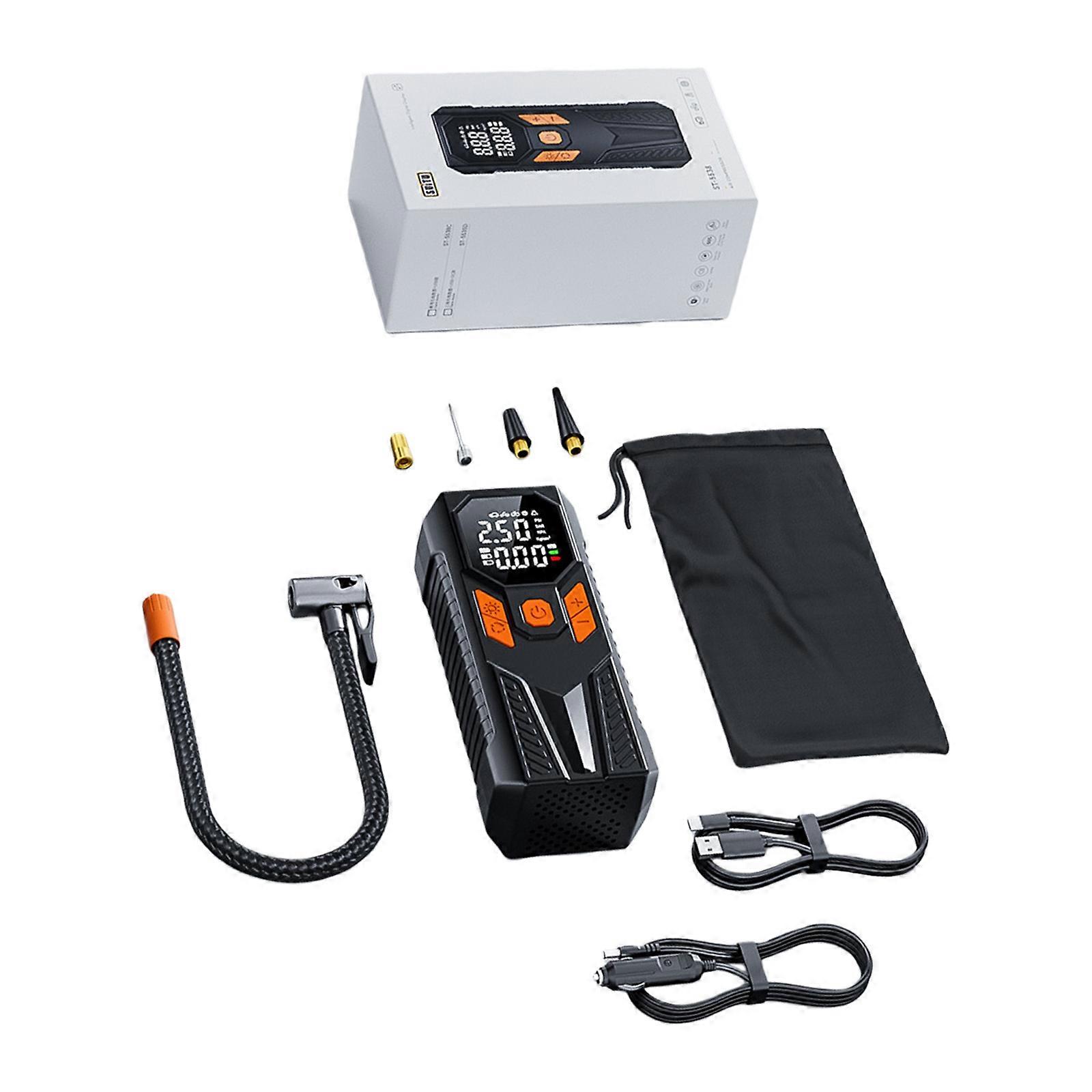 Multipurpose Digital Air Compressor For Car Tires Bikes Balls LCD Display Portable Portable Design PC Construction Fast Inflation Multicolor