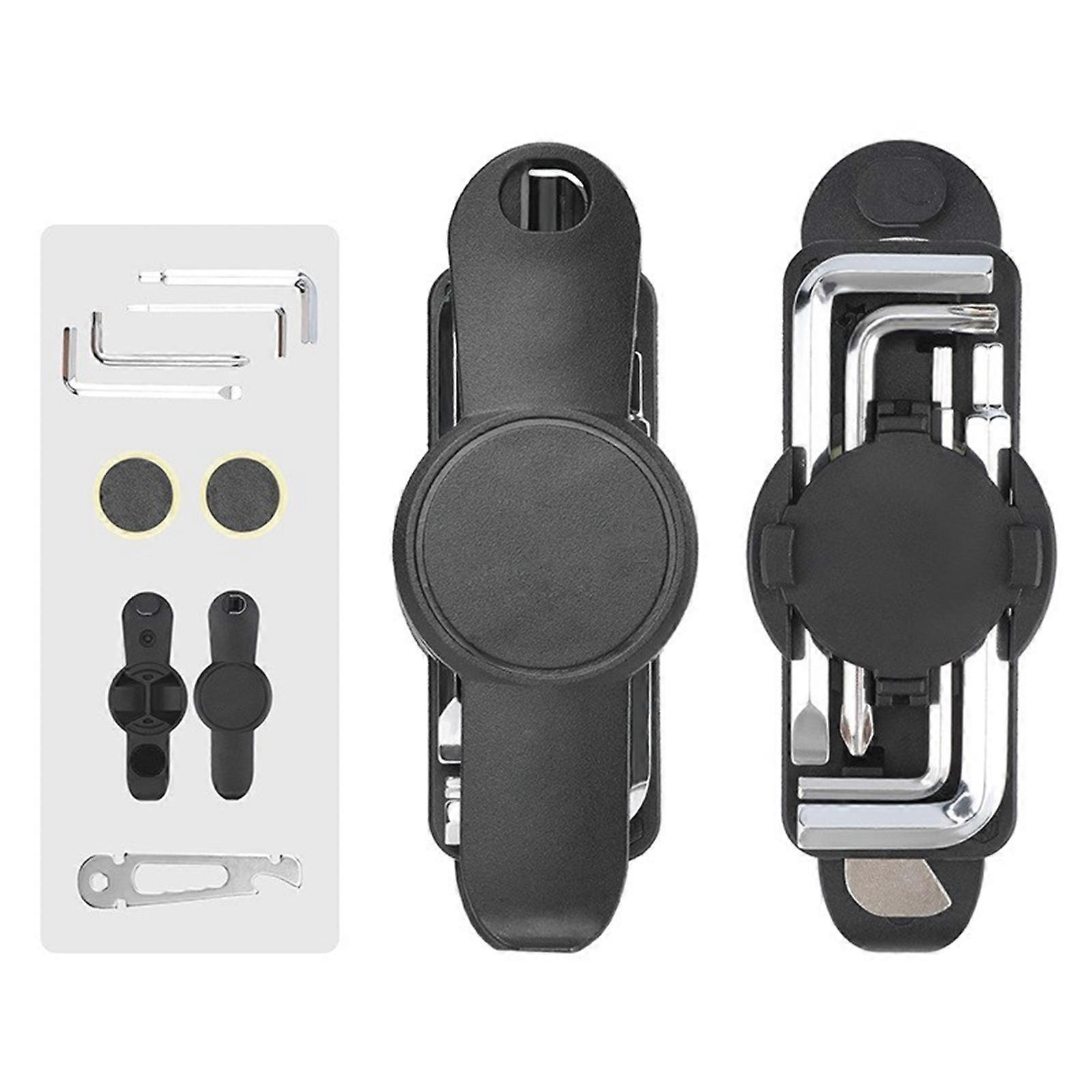 Bicycles Tire Fixing Kits Includes Ergonomic Levers Wrench Patches Grinding Tool Portable Bike Tire Repair Tool Enduring Multicolor