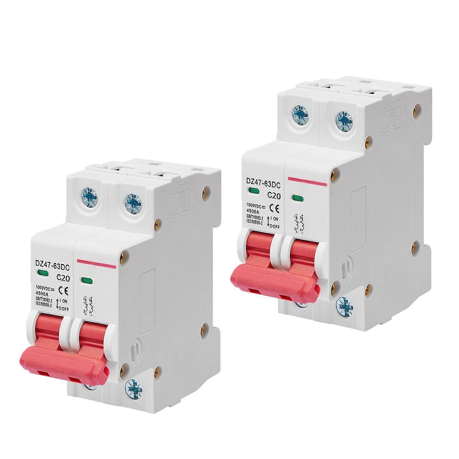 2P Direct Current 1000V Electrical Device Fast Action DIN Mount Direct Current Devices for House Electrical Component Multicolor