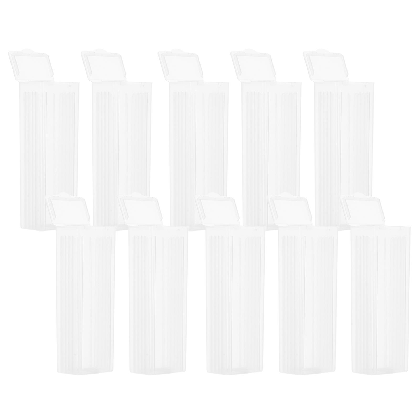 Plastic Microscope Slide Holder Box for Laboratory Use 10Pcs Slide Storage