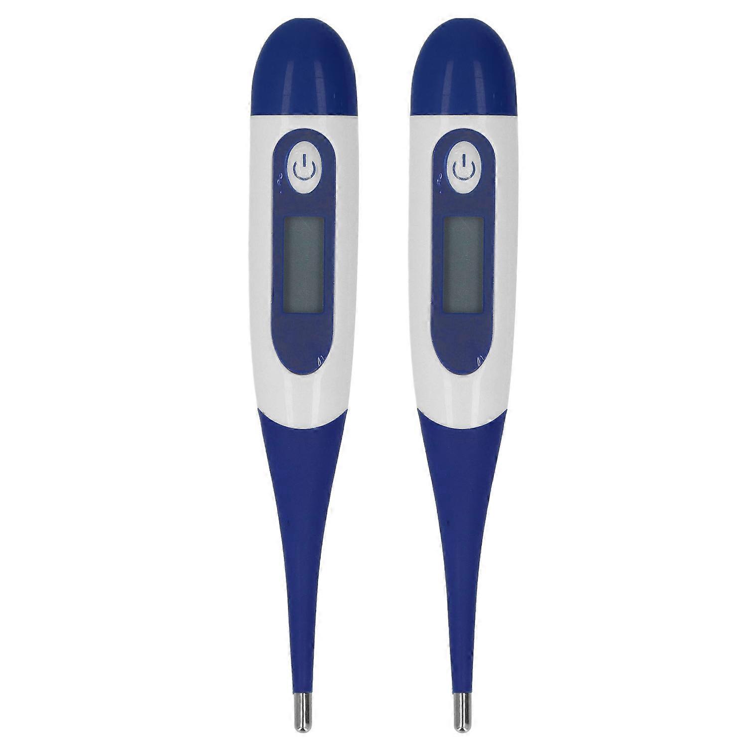 2Pcs Animal Thermometer Plastic Shell Accurate LCD Display Electronic Thermometer