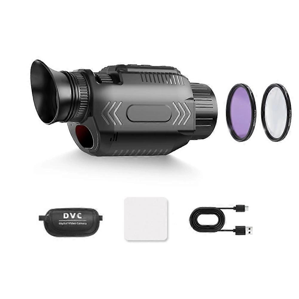 4K Night Vision Monocular,Digital WiFi Infrared Telescope,68MP 28X Zoom Monocular with Macro Lens + Polarizing Filter