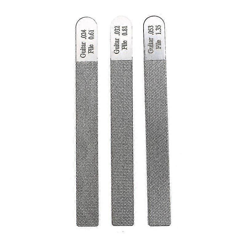 3 st/set Gitarr Sadelfilar Bandkroning Slot Filing Luthier Reparationsverktyg Kit För Gitarr Strängade Instrument
