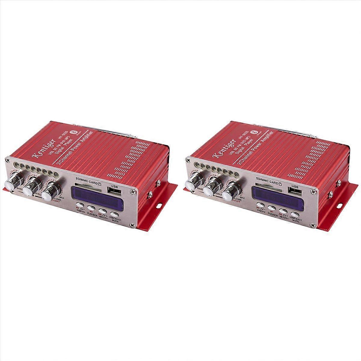 2X -502S 2Ch Bluetooth Hi-Fi Super Output Power Stereo Amplifier with Remote Controller Usb/Sd Card