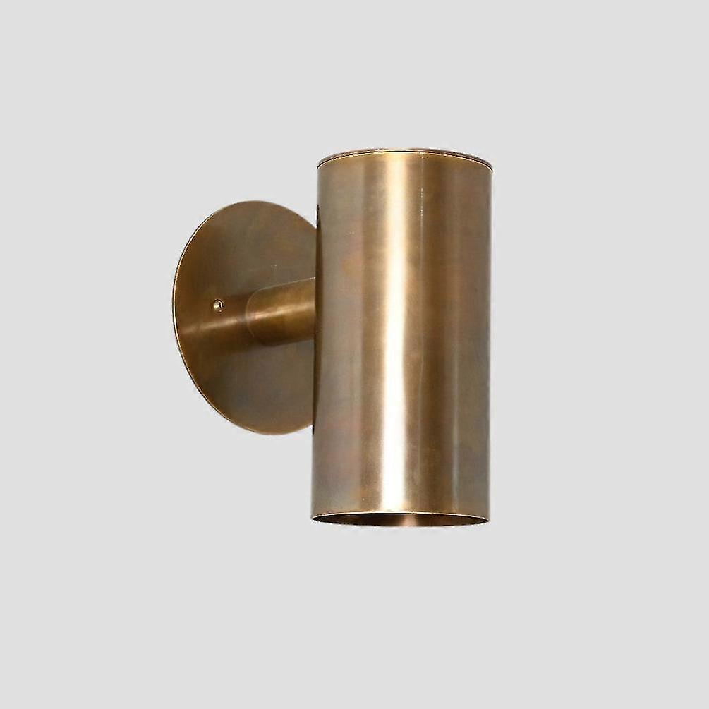 Sleek Mid-century Brass Wall Sconce – Cylinder Design For Any Room