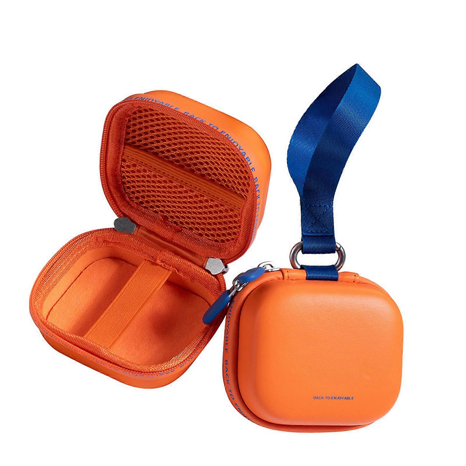 Practical Use Protective Camera Case Fabric Texture Suitable for Dense Digital Cameras Strong Design Fleece Lining  Orange