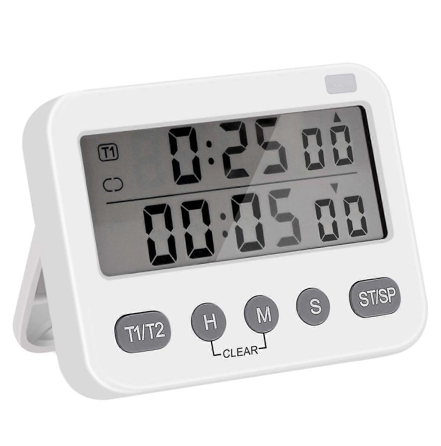 Pomodoro 25, 5 Minute Adjustable Productivity Timer White