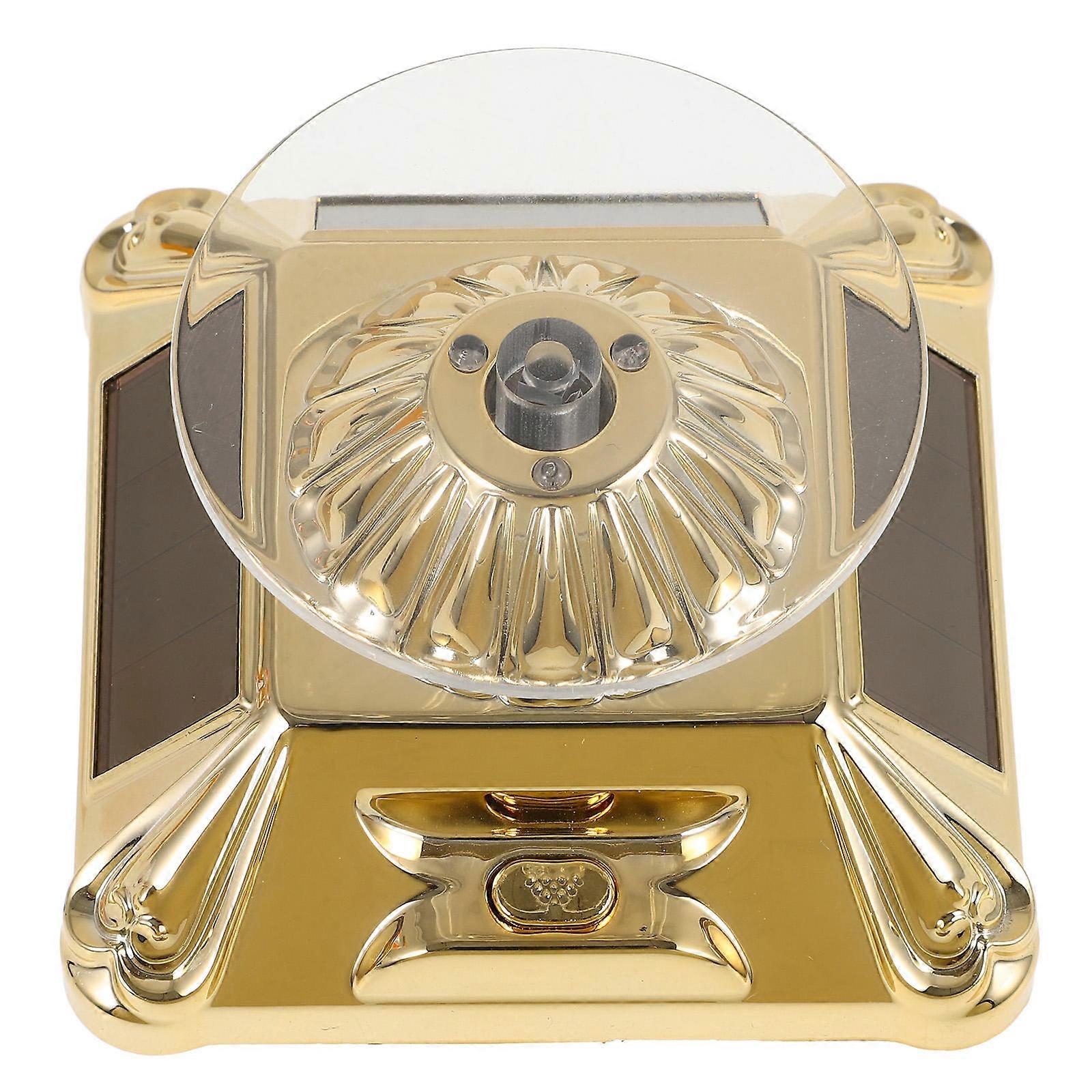 Automatic Motorized Rotating Turntable Led Table Display Stand Home Office Use Golden Color ABS Material 1Pcs