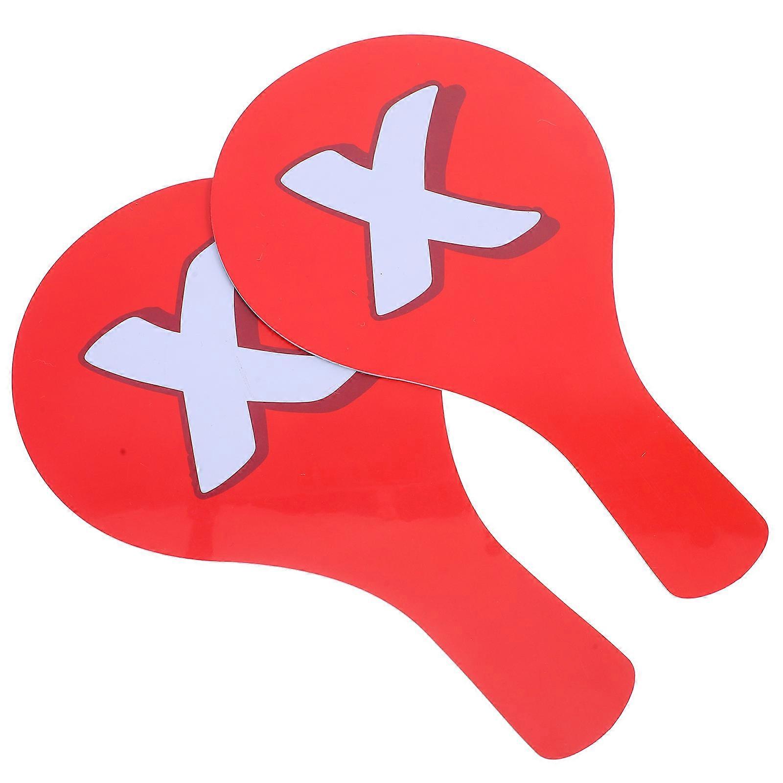 Interactive Classroom Tools 2Pcs Dual-Sided Handheld Voting Paddle Boards