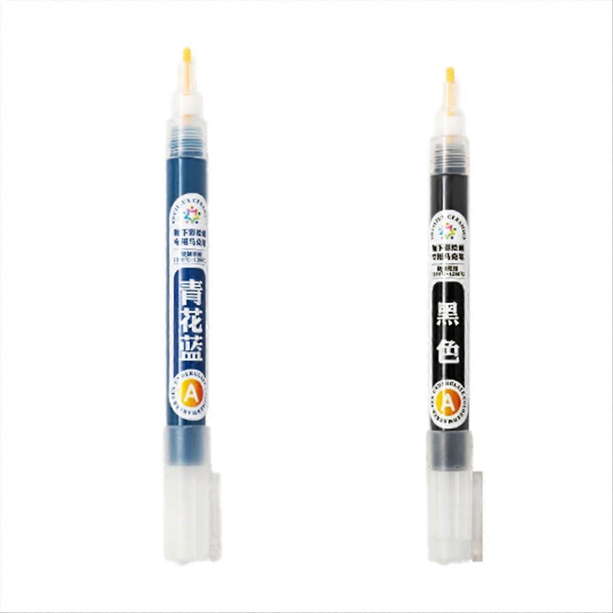 2pcs Underglaze Pen for Ceramics Underglaze Permanent Porcelain