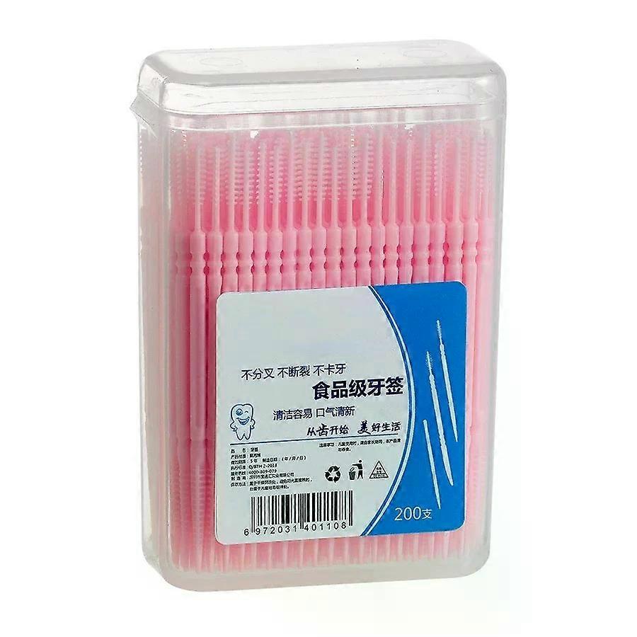 Interdental Silicone Brcomhes 200/20pcs Dental Toothpicks Brcomh Between Teeth Silicone Toothpicks with Thread Oral Cleaning Tools