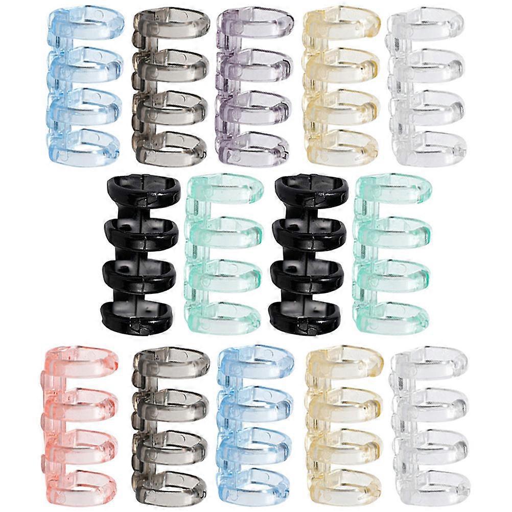 Plastic Loose Leaf Binder Rings for Decoration Use 80Pcs Assorted Color
