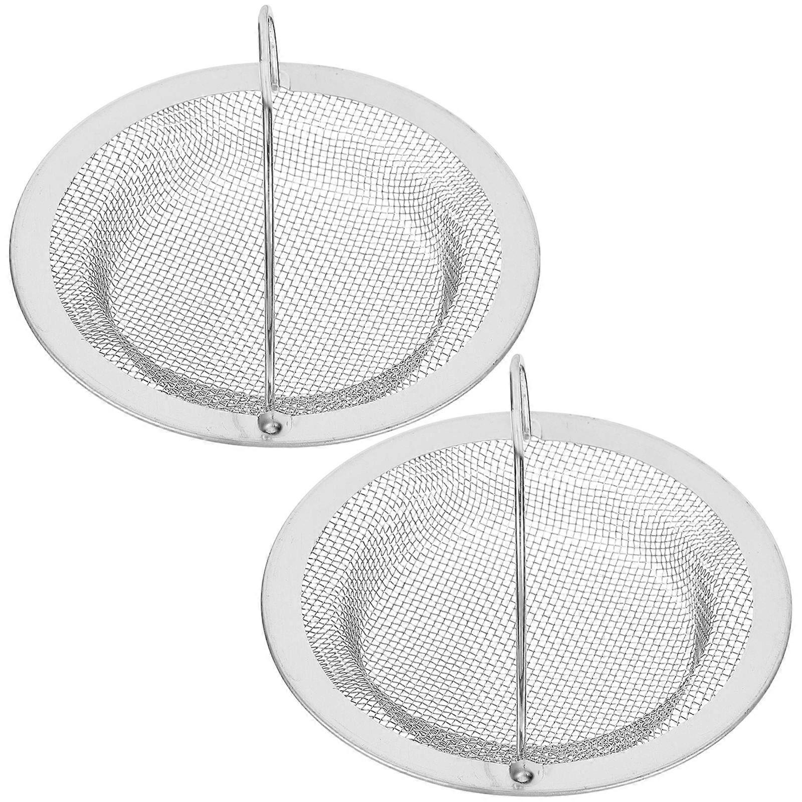 4Pcs Kitchen Sink Strainers Stainless Steel for Drain Catching Silver