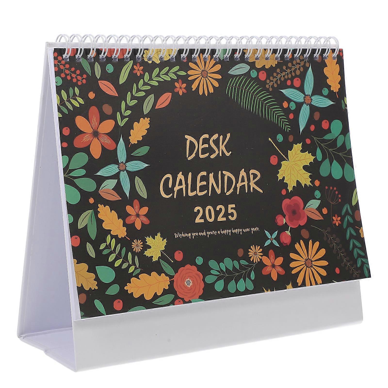 Academic Year Desk Calendar Monthly Planner with Spiral Binding 2025