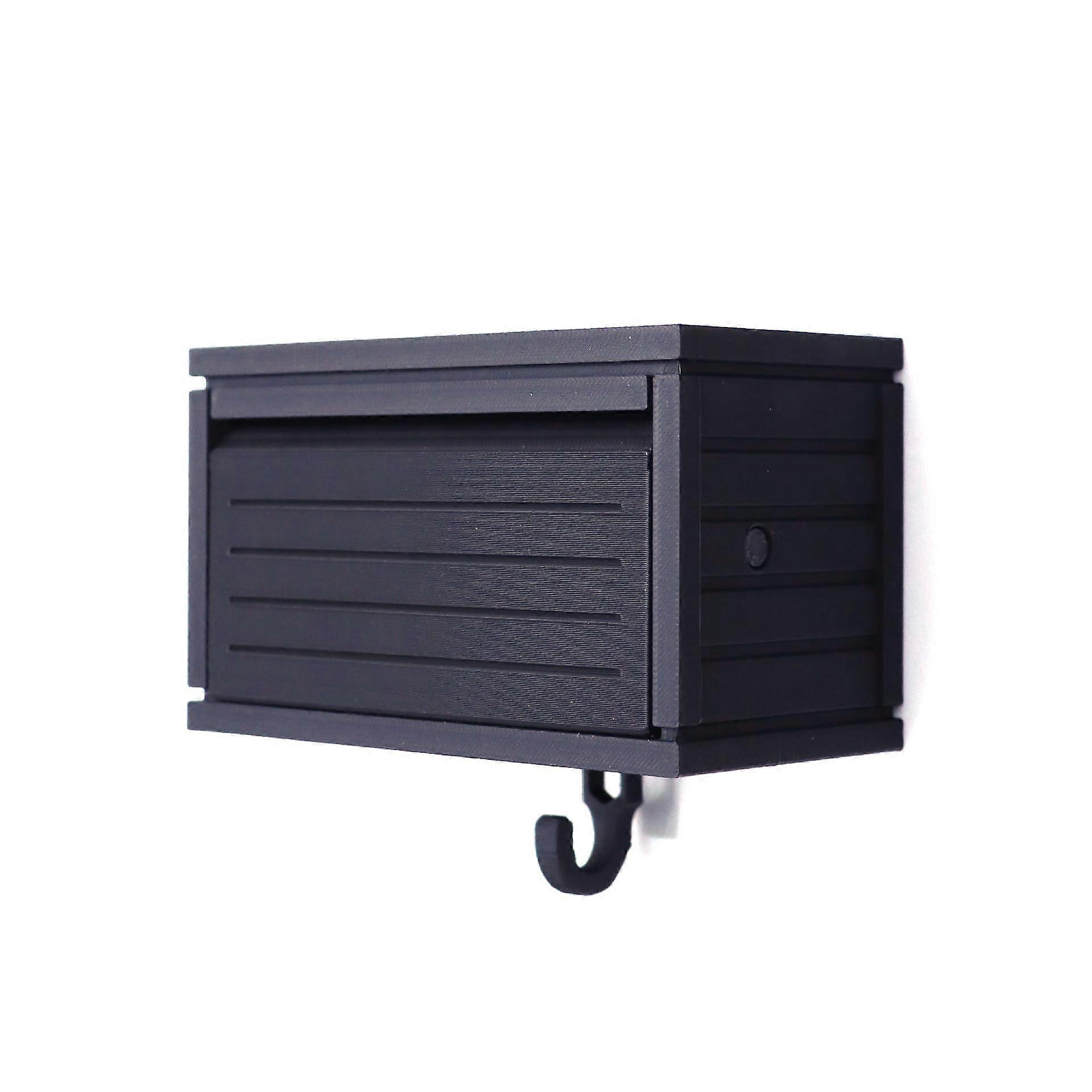 Wall Mounted Key Holder with Brick Texture, Decorative Garage Style, Multi Color Options, Stripe Black