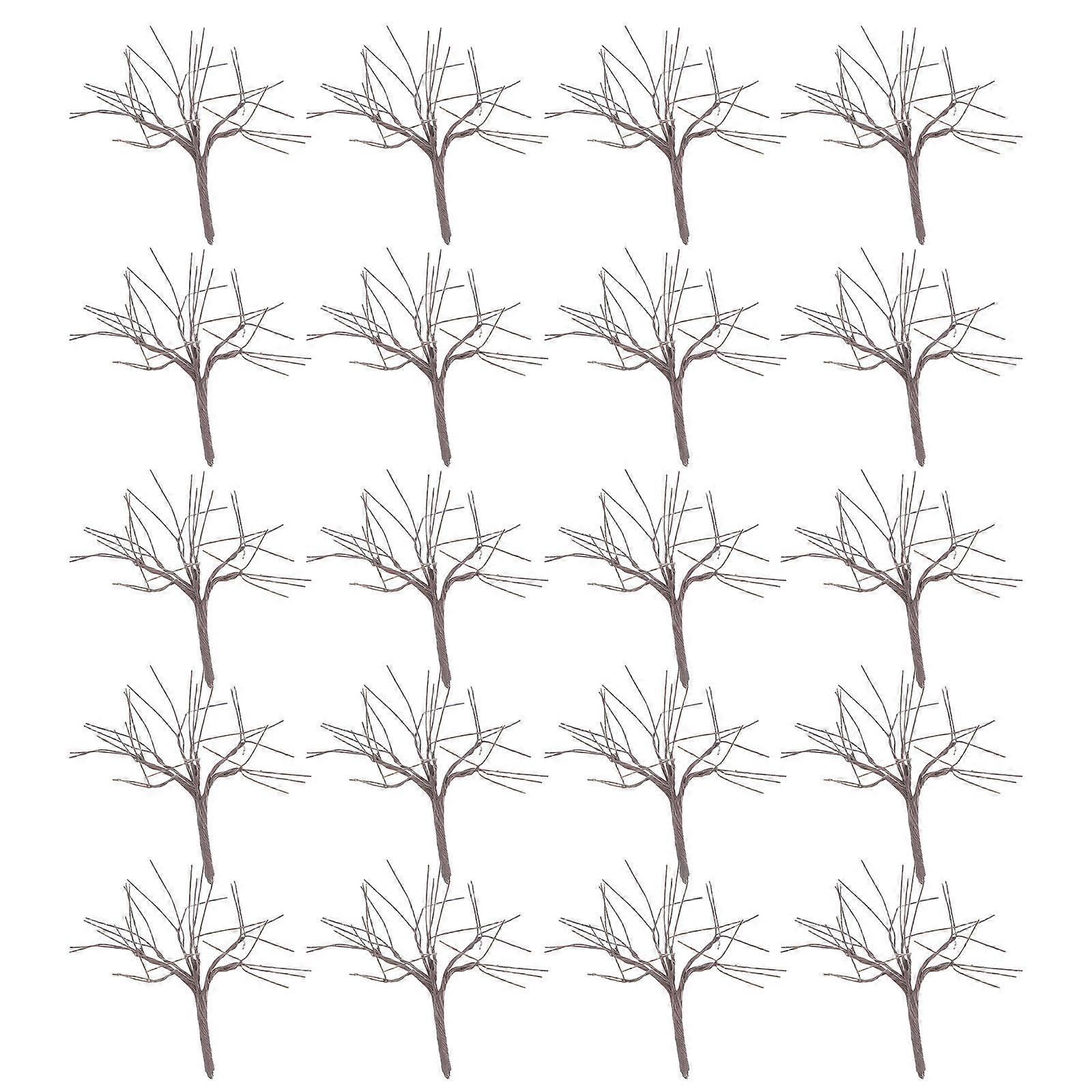 Micro Landscape Decor 20Pcs Coffee Miniature Tree Boles for DIY Projects