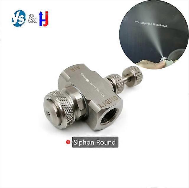 Siphon Pressure Air Atomizing Fog Jet Nozzle, Adjustable Fine Mist Sprayer, Two-Fluid Gas-water Mixing Spray Head, 1/4"
