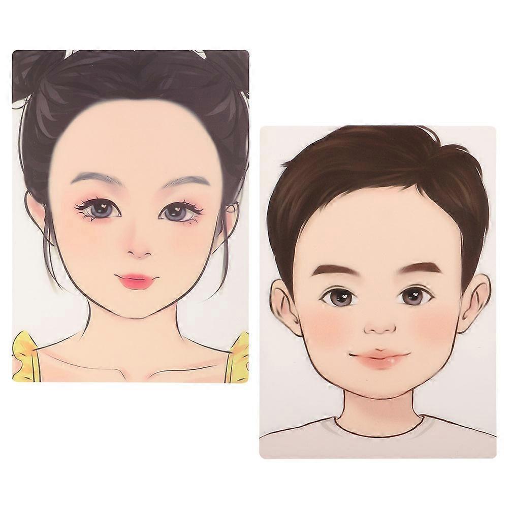 Face Painting Tool for Practice 8Pcs Reusable Makeup Practice Face Board