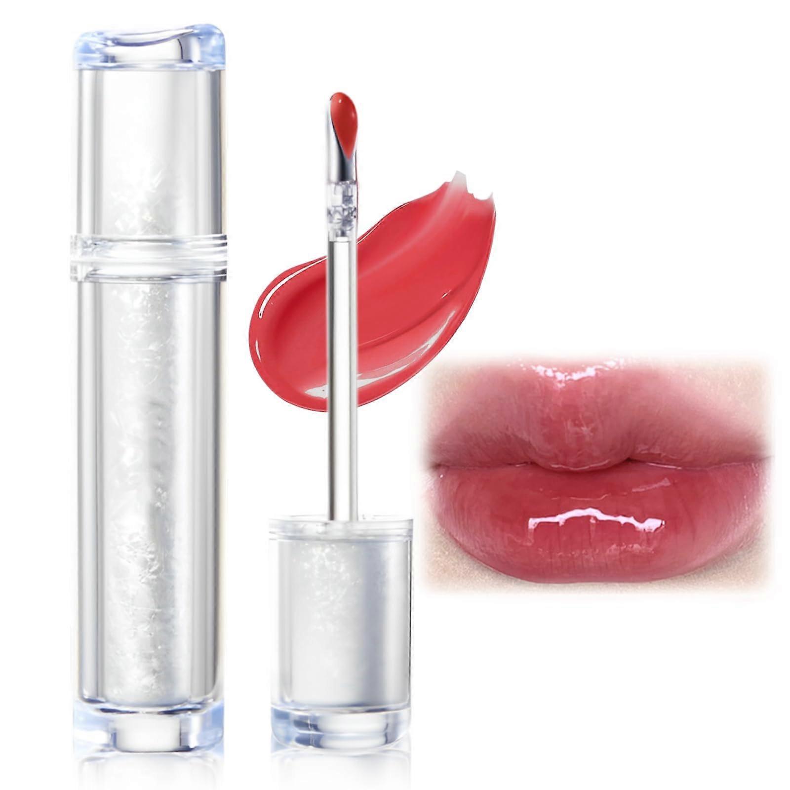 Moisturizing Lip Gloss and Hydrating Tinted Lip Oil with Mirror Shine Finish, Waterproof Plumping Effect (#04)