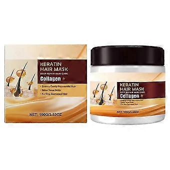 100g Keratin Hair Mask, Deep Repair Collagen Hair Treatment For Dry Damaged Hair, Restores Strength Shine