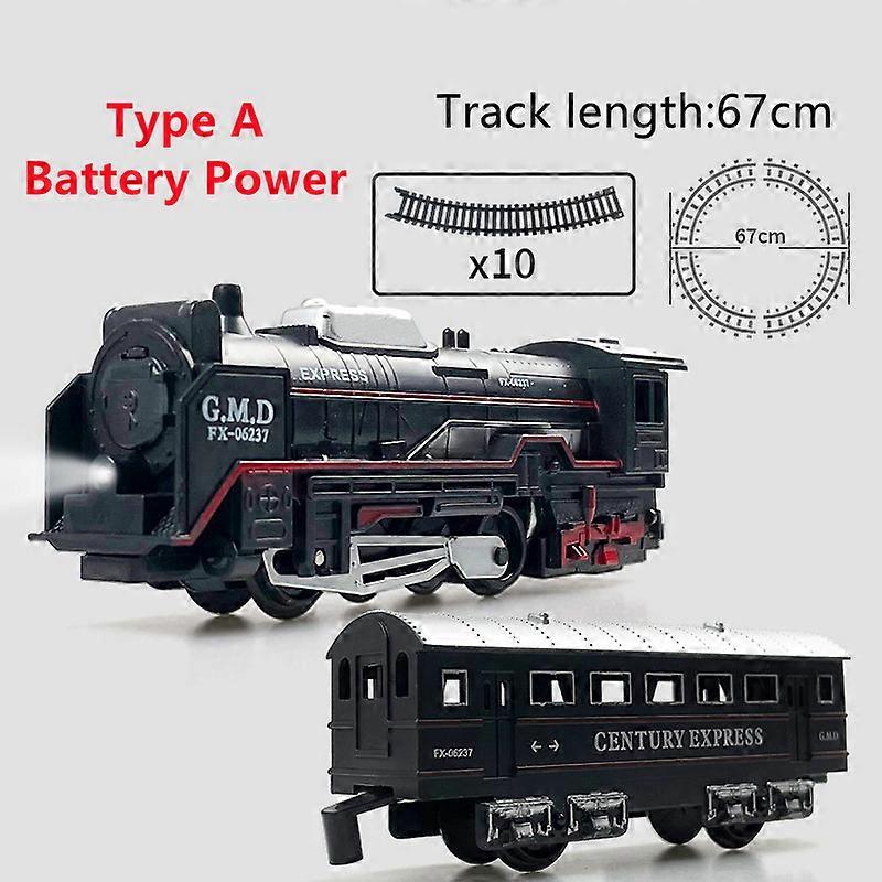 Ensemble de rails de Train de no?l ��lectriques, jouet de Train de fret ferroviaire classique avec pistes sonores et lumineuses, mod��le de jo