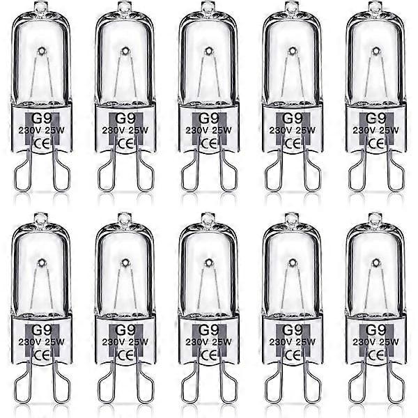 G9 halogen bulbs 25W, 230V, 10-pack 25W 25W