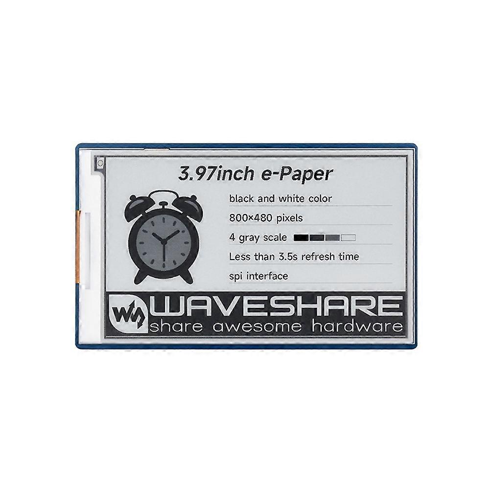 Waveshare 3.97inch E-Paper Display HAT 800x480 Black/White SPI Interface Low Power for Raspberry Pi/Jetson Nano/Arduino/STM3 A