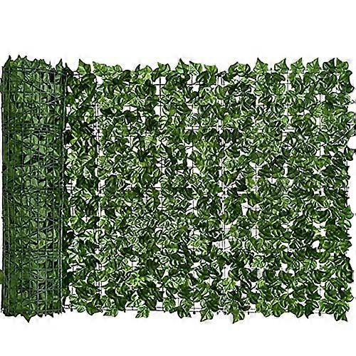 Artificial Hedge Panels Privacy Fence Screen with WeatherResistant Fade Leaves for Balcony and Garden
