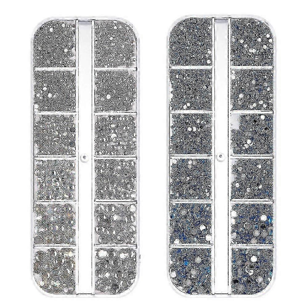 2PCS Nail Art Rhinestones, color Flatback Makeup Rhinestones
