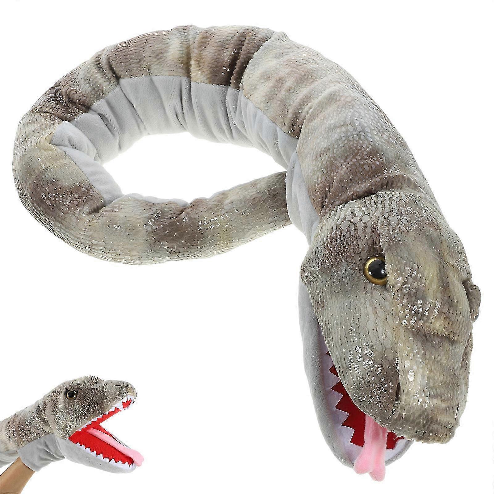 Interactive Snake Hand Puppet Plush Toy for Kids  Soft Stuffed Animal Puppet that Enhances Motor Skills and Communication for Learning and Play 