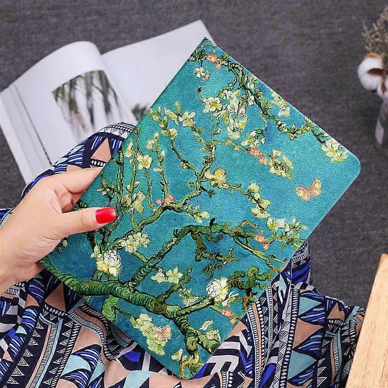 Capa elegante para iPad Pro 2020/2021/2022 de 12,9 polegadas na cor flor de damasco.