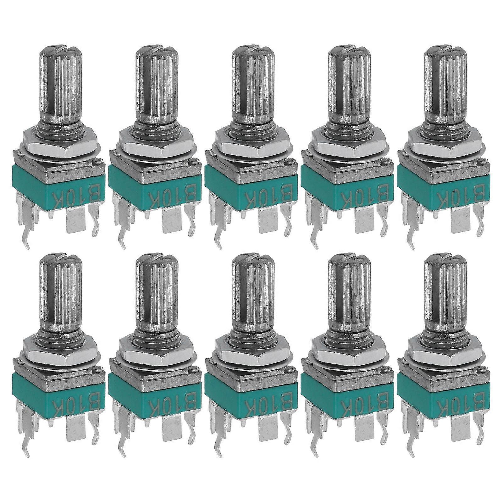 Precision Potentiometer for Stable Installation with Bracket 10Pcs for Audio Use
