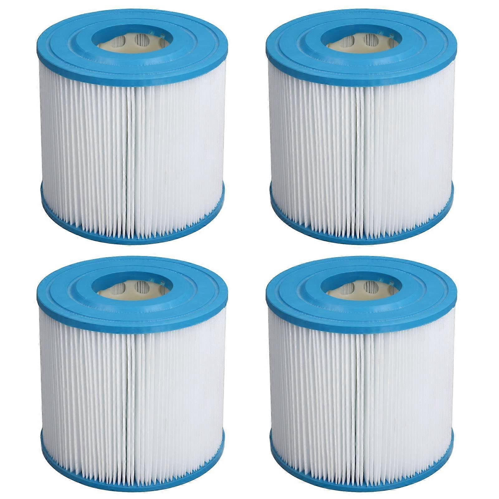 4Pcs Pool Filter Cartridge SPA Replacement AF25 Hot Tub Folded Large Area PP Polyester LeakProof