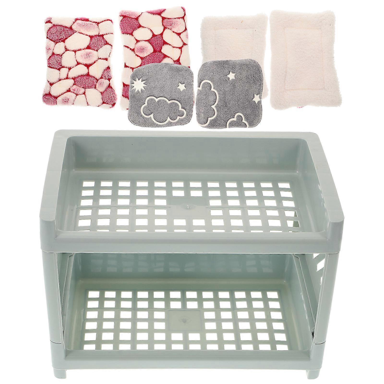 Multi-function Chinchilla Bed Hamster Accessory Cute Hamster Hideaway Home Multi-functional Sleeping Playing 24.00X16.00X15.00CM 1Set